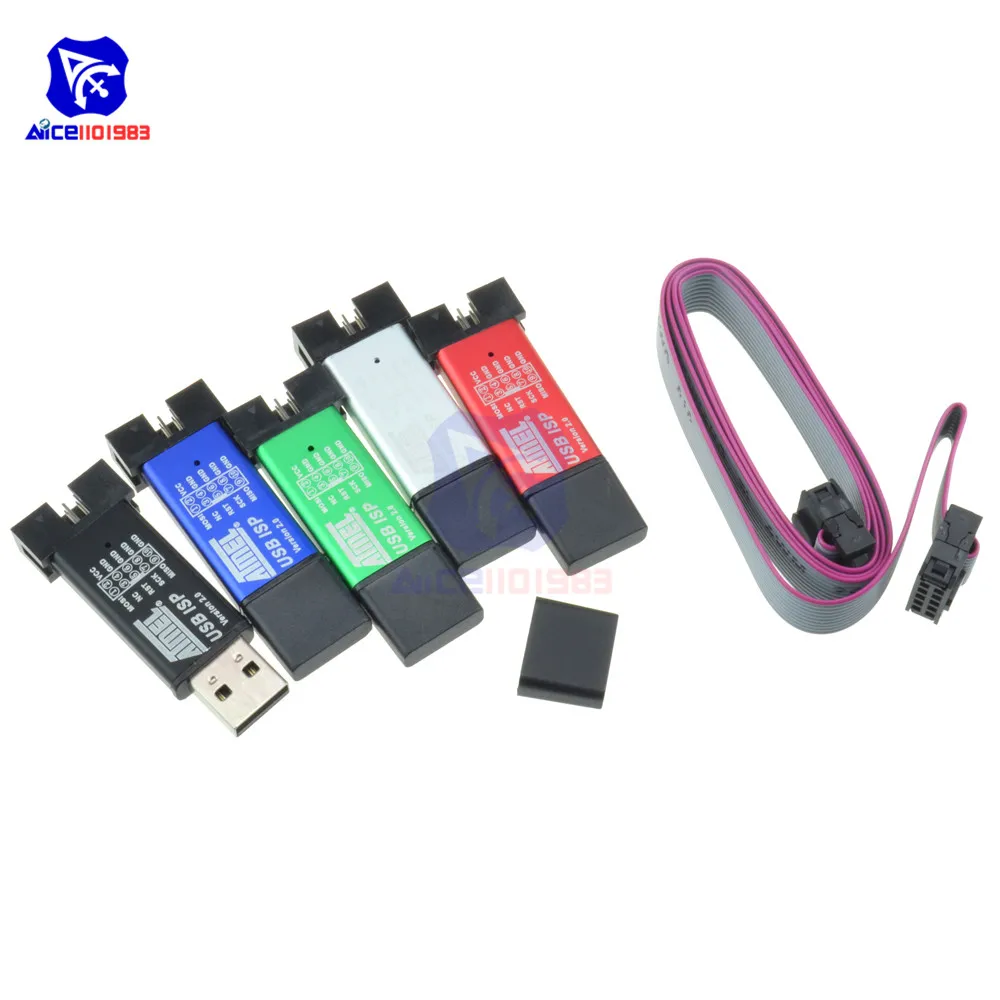 diymore USBASP USBISP ISP Programmer Downloader for Arduino 51 ATMEL AVR Support 64 Bit Win7 32Bit Win98 WinMe Win2000 WinXP