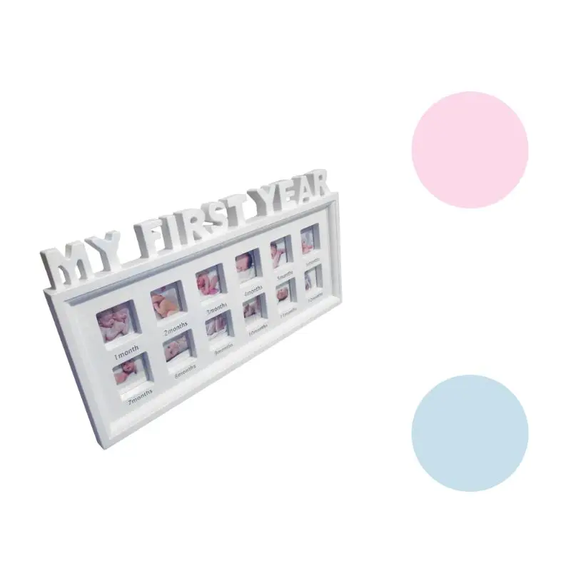 

Creative DIY Plastic Photo Frame 0-12 Month Baby "MY FIRST YEAR" Pictures Display Souvenirs Commemorate Kids Growing Memory Gift