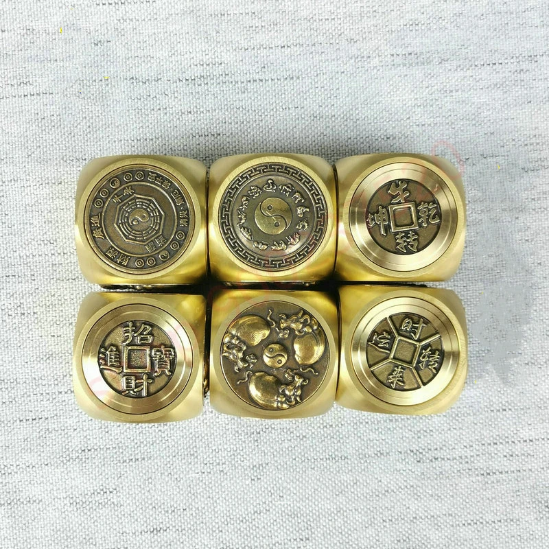 

Taoist supplies, pure brass, be in good luck, retrieve a situation six sided dice, crafts, Taoist magic tools