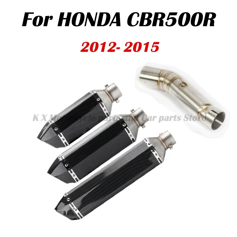 

For 2012-2015 Honda CBR500R CB500X CB500F Motorcycle Exhaust Middle Mid Link Pipe Muffler Connect Tube Stainless Steel Slip On