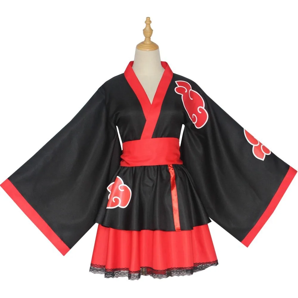 

Akatsuki Shippuden Uzumaki Naru to Hinata Kakashi Sasuke Female Lolita Kimono Dress Anime Cosplay Costume For Women Clothes