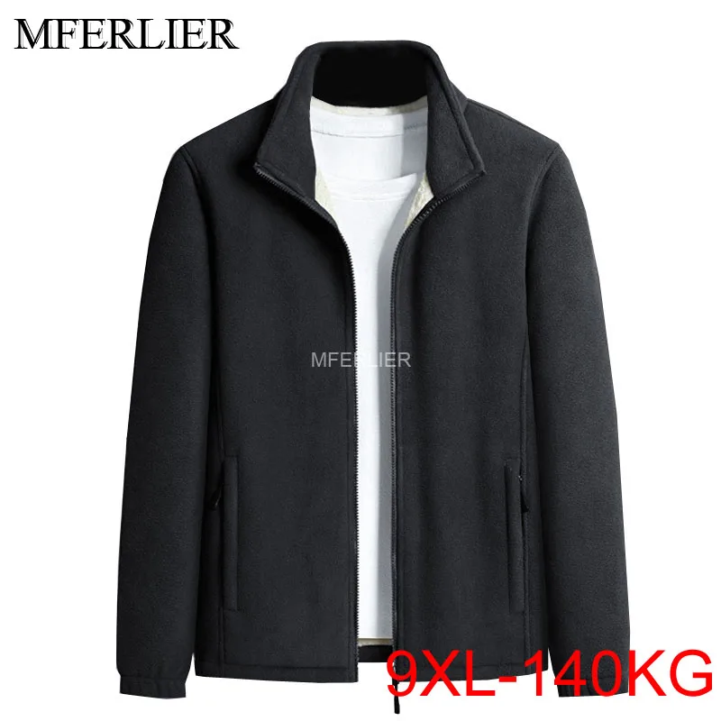 Autumn Winter Men's Jackets 9XL 140kg 5XL 6XL 7XL 8XL Bust 150cm Large Size Warm Coat