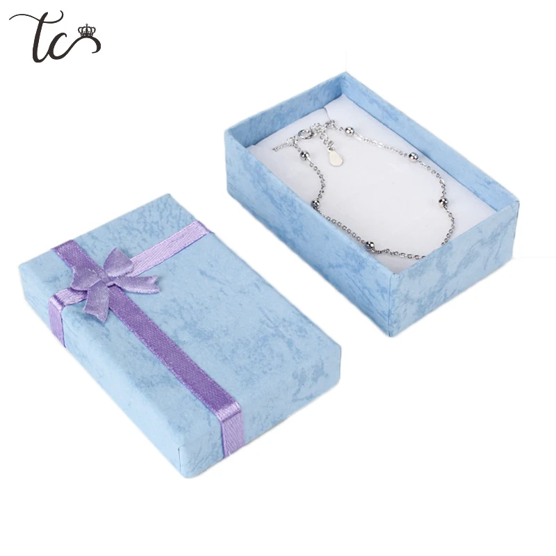 Caixas de presente de papel para embalagem de jóias 5*8*2.5cm anel brincos colar titular exibição presente de casamento 16 pçs/lote