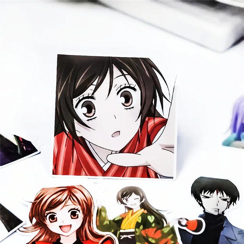 Pegatina de personajes de Anime japoneses, álbum de recortes artesanal, planificador diario, pegatinas decorativas, 54 unids/lote por bolsa