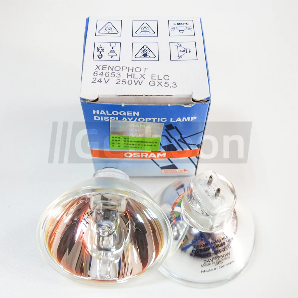 Imagem -03 - Xenophot 64653 Hlx Elc 24v 250w Gx5.3 900lm Lâmpada de Exibição de Halogéneo para Endoscópio e Microscópio Grânulo Lâmpada Fonte de Luz Fria