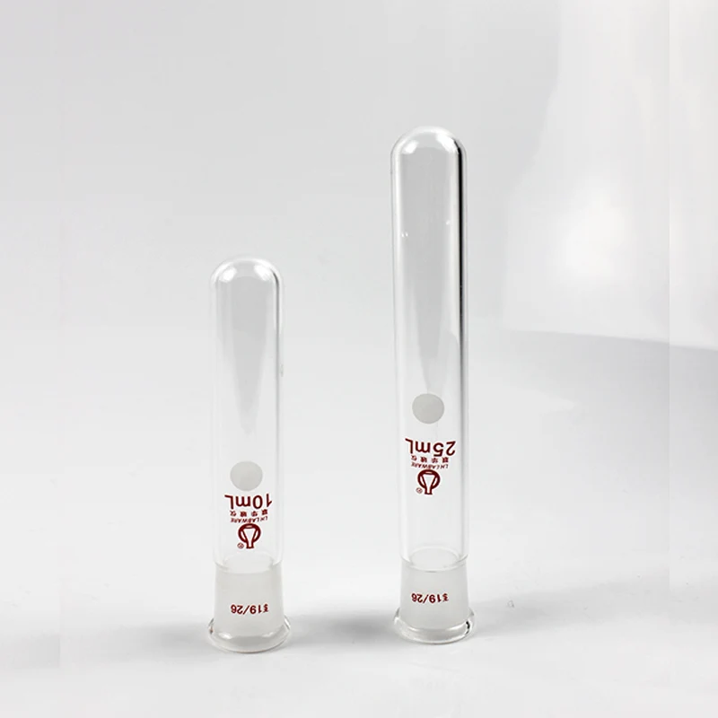 Standard Mouth Glass Reaction Test Tube Schlenk Ground Thick Wall Round Bottom 10ml25ml50ml