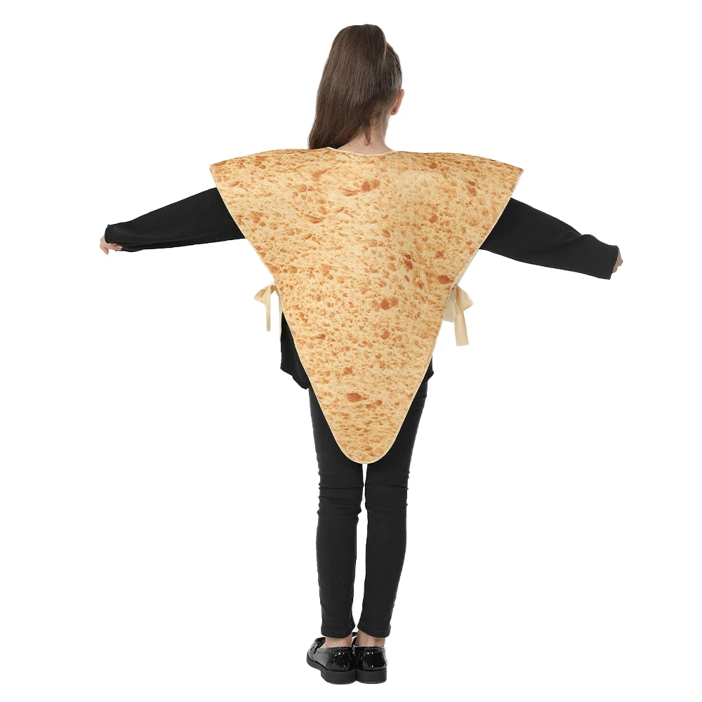 Snailify Child Tortilla Chips Costume Halloween Funny Food Costumes for Kids Boys Girls Tunic 2 Pcs Set Carnival Purim Dress Up