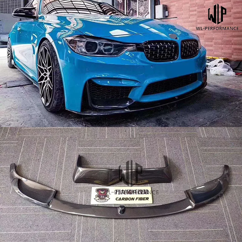 High Quality Carbon Fiber Front Lip Splitter Car Styling for Bmw 3 Series F30 F35 Anm3 Mp Style Car Body Kit