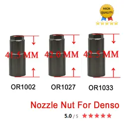 6PCS Cap Nut OR1002 Fuel Engine Injector Nozzle Cap Nut OR1027 Common Rail Nozzle Connector nut assembly OR1033 For Denso