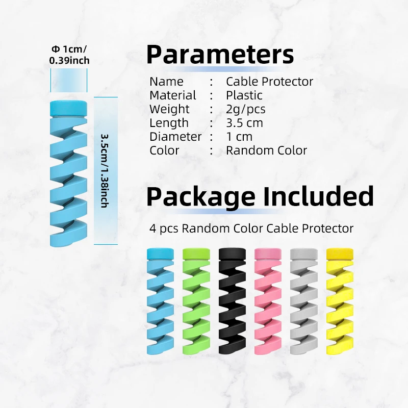 FONKEN 4 sztuk/partia osłonka na kabel usb Winder skręcony kabel ładowania etui ochronne wiosna sznurka kabel do słuchawek pokrywa rękaw Saver