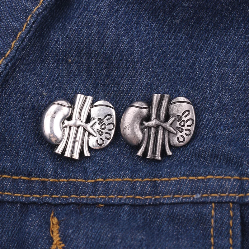 Medical Anatomy Kidney Vintage Trendy Brooches Medical Jewelry Enamel Lapel Pin Jewelry For Doctor Nurse Collar Badge Pins Gift