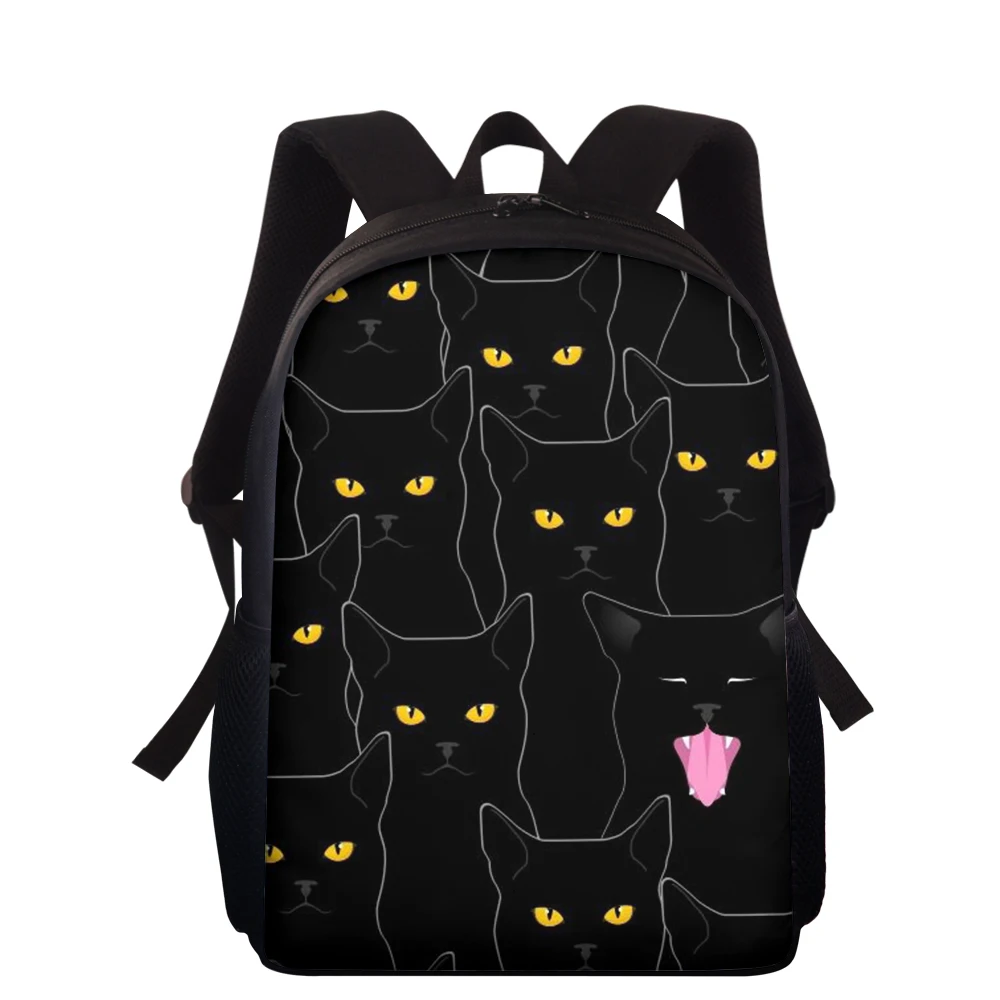 15” Kids Backpack School Bags For Teenagers Girls Boys Schoolbag Kawaii Cat Pattern Children Book Bag Customized Student Bagpack