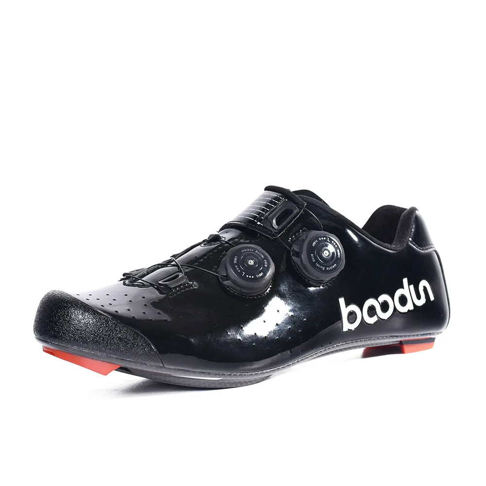 BOODUN New Road Cycling Shoes Carbon Fiber Self-Locking Ultralight Breathable Wear Non-slip professional Bicycle Racing Shoes