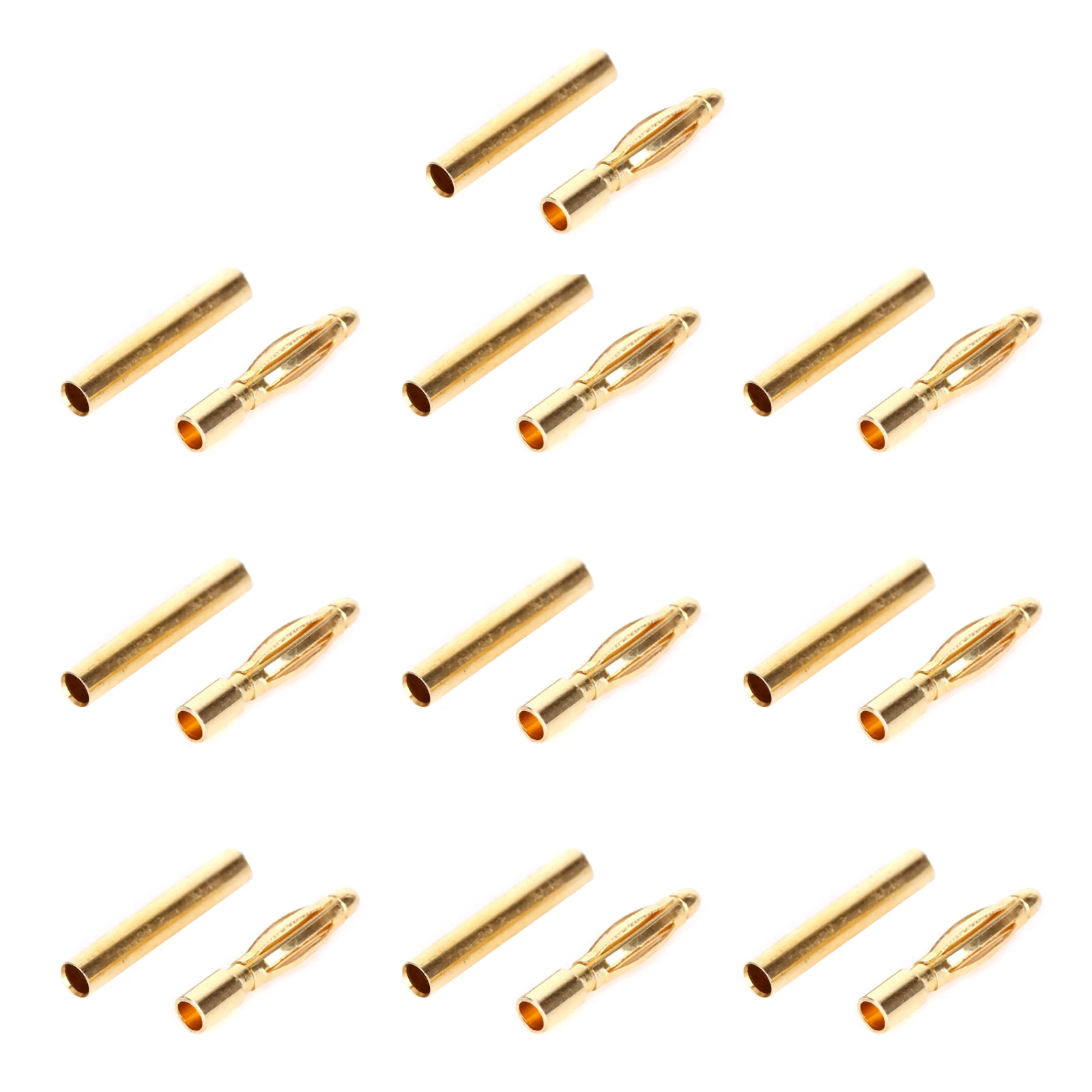 

10 Pairs/Lot 2.0mm Female Male Gold Bullet Banana Terminals Connectors For RC Battery Motor Accessories