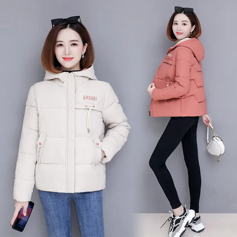 High Quality Winter Coat Women\'s 2022 Fashion Winter Jacket Women Cotton Padded Parka Outwear Hooded Short Female Jackets Coats