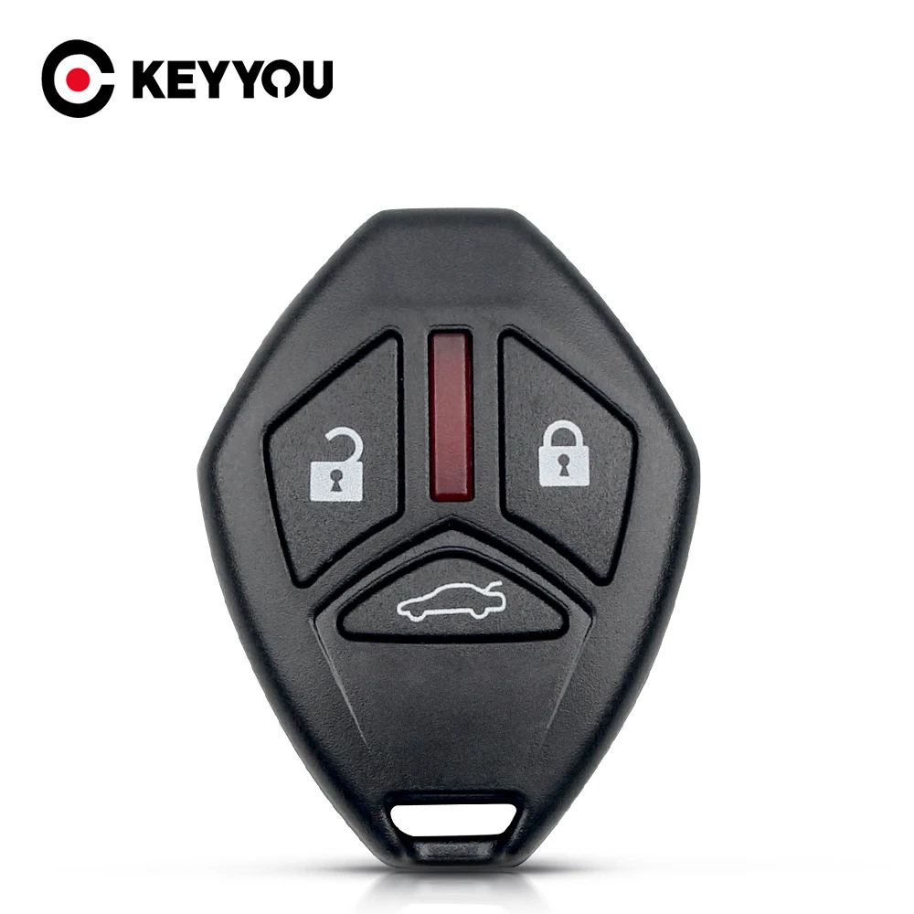 KEYYOU bez grota etui na kluczyki do Mitsubishi Galant Eclipse Lancer Outlander endeavour Mirage EVO zamiennik Fob 3 przyciski