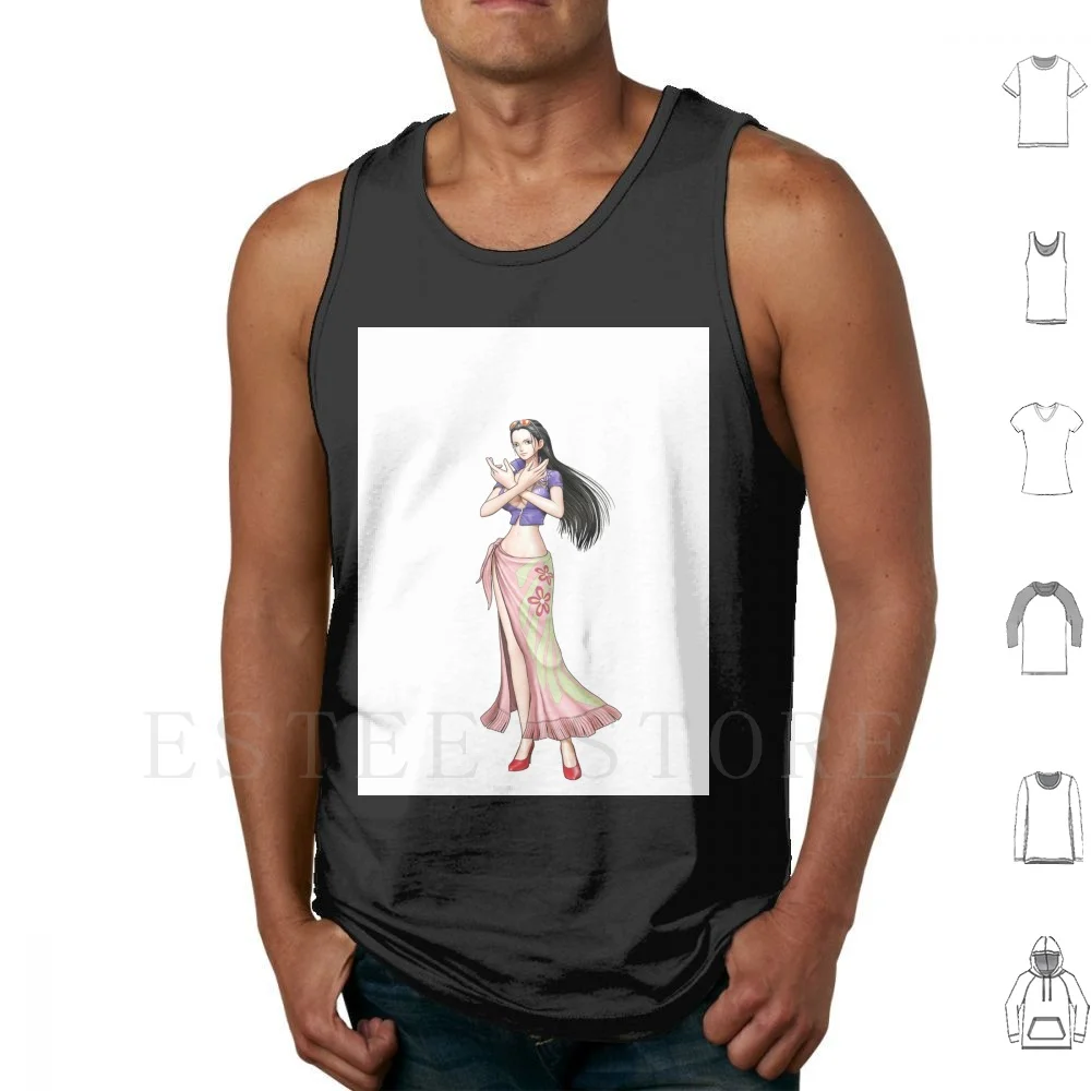 Nico Robin Tank Tops Vest Cotton Mugiwara Luffy Zora Sanji Robin Nami Brook Chopper Franky Jimbei Japan Shonen Manga Anime Oda