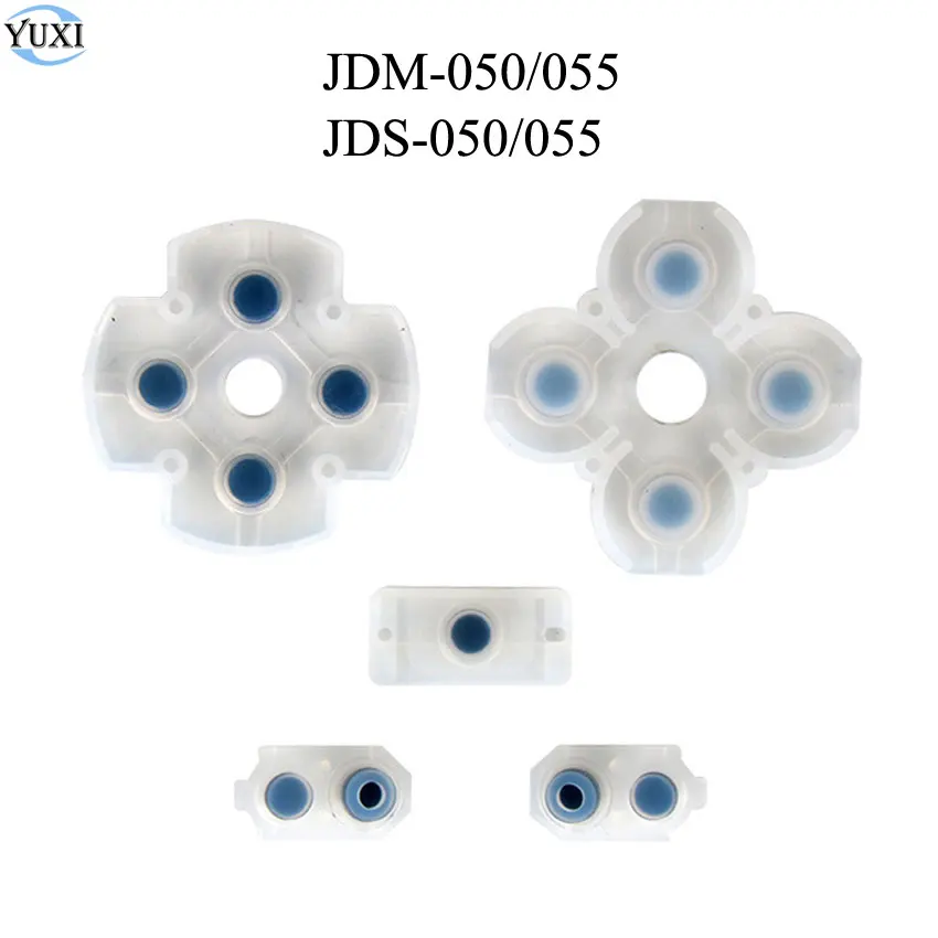 YuXi-Silicone condutor de borracha botão Pad, teclados para Sony PlayStation, DualShock 4, PS4 controlador, JDS, 001, 011, 030, 040, 050, 055