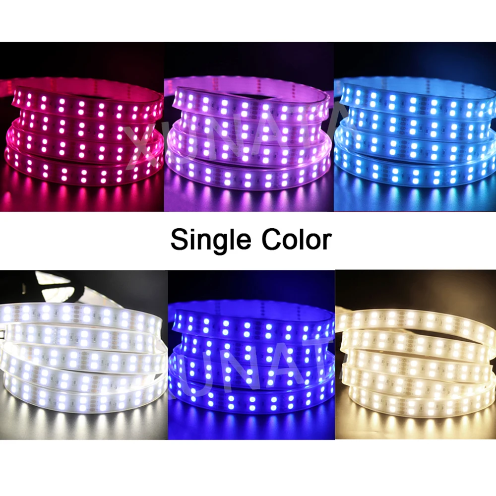 120LEDs/M Led Strip Light 5050 RGBW RGB Warm DC24V DC12V Double Row RGB White/warm white IP67 Waterproof Home Decoration Tape