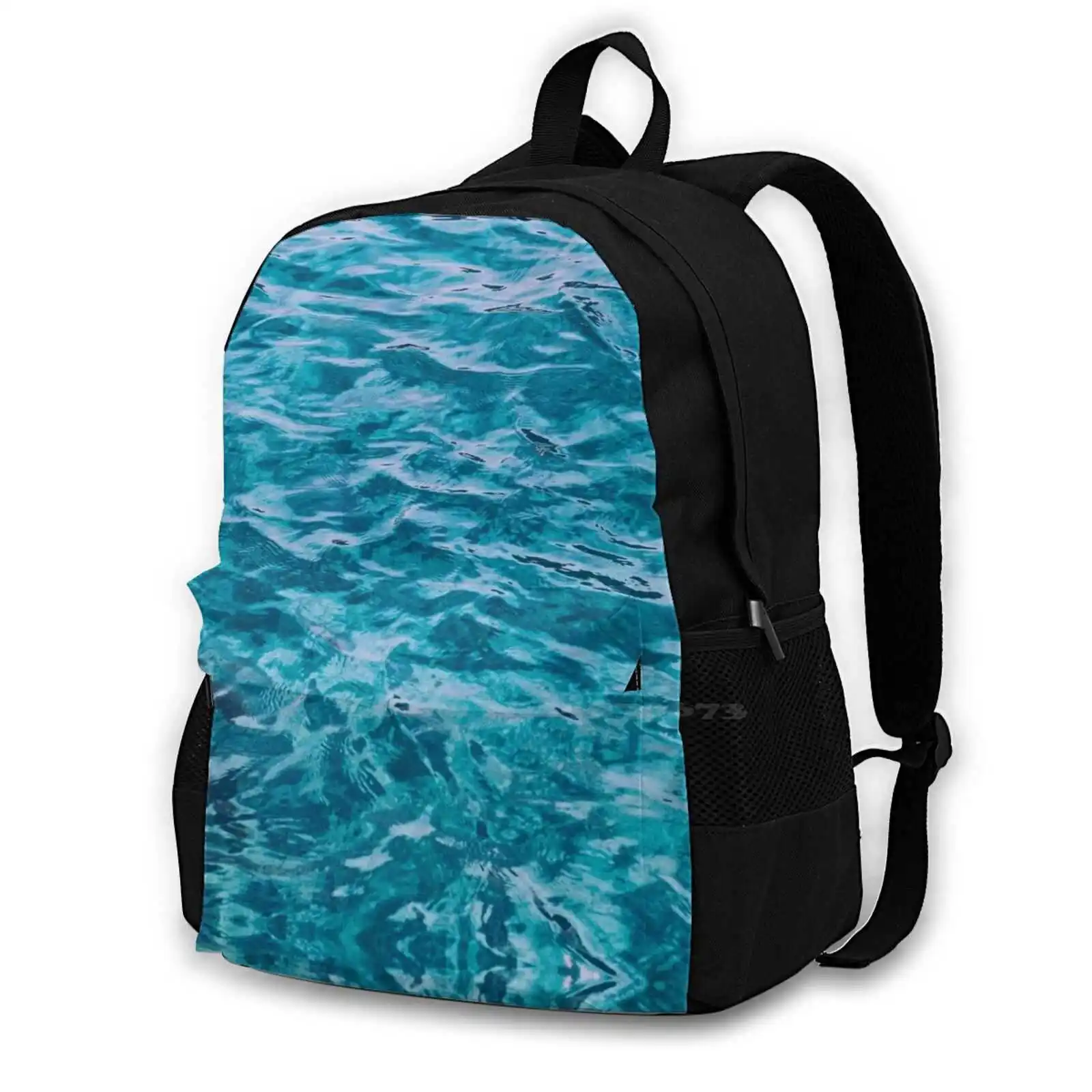 Ocean Wave School Bags For Teenage Girls Laptop Travel Bags Ocean Wave Surf Water Landscape Rocks Aqua Australian Beautiful