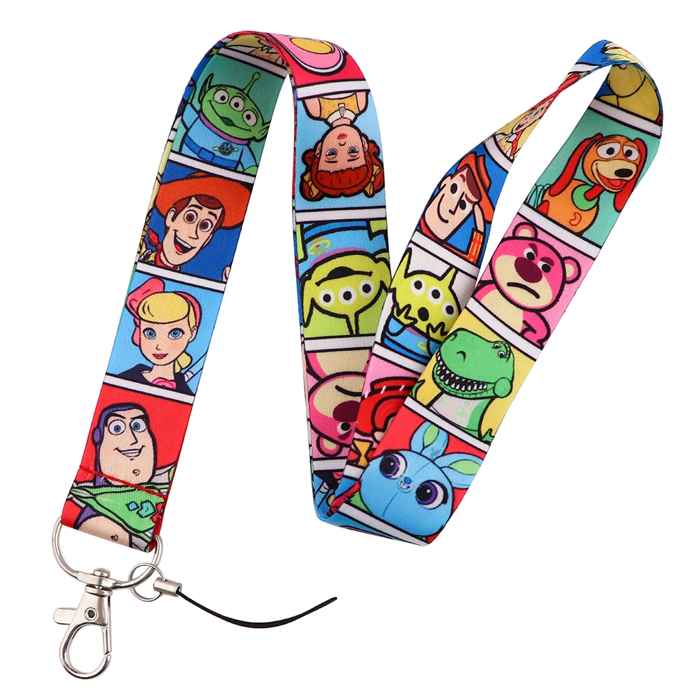 YQ206 Cartoon Toy Story Lanyard Neck Strap Keychain for Cell Phone Key ID Badge Holder Keyring Cord Hang Rope Lariat Best Gifts