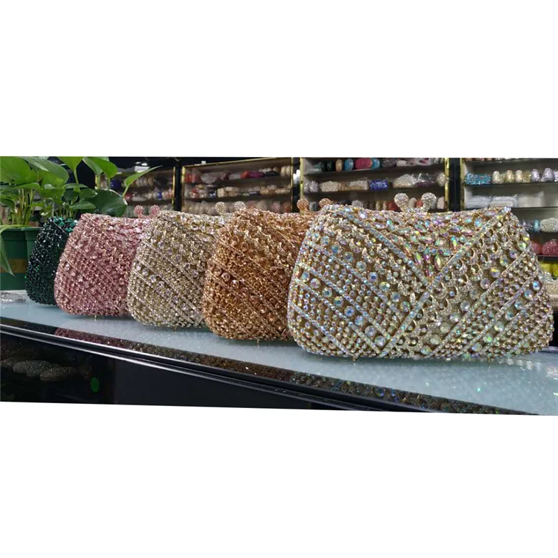 

Fashion Box Metal Crystal Evening Bags Women Handbags Wedding Purse Clutch Bags