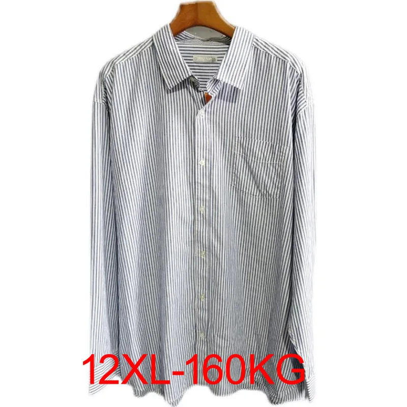 

Autumn High Quality Shirt Men Long Sleeve Formal Plus Size stage dress shirt oversize 7XL 9XL 10XL 11XL 12XL office shirt Gray