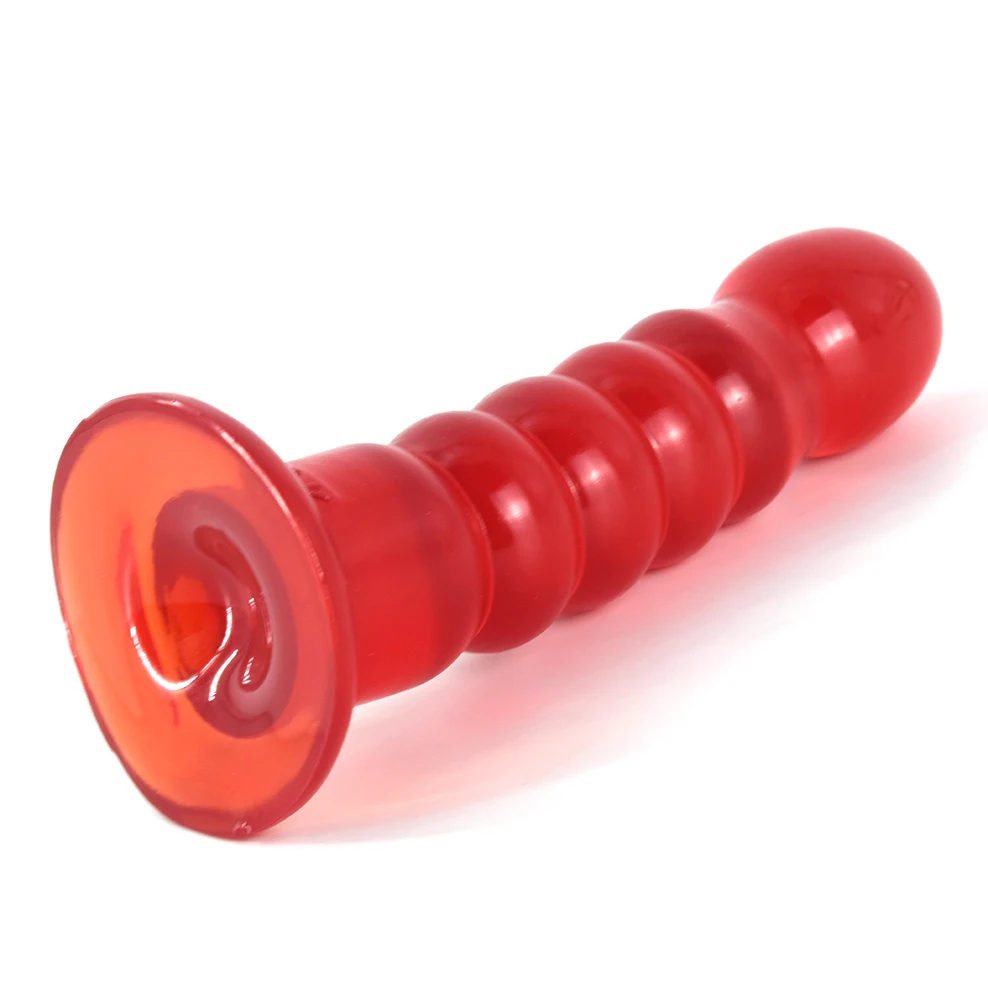 FAAK New Anal beads Wine Red Butt Plug With Suction Cup Gay Anus Masturbator Fetish Erotic Sex Toys Vagina Stimulator Dildos