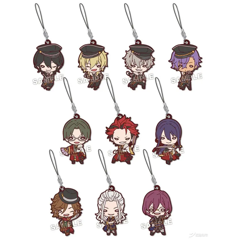 Ensemble Stars Anime Undead Rei Sakuma Kaoru Hakaze Akatsuki Kuro Kiryu MaM Adam Nagisa Ran Ibara Saegusa Rubber Keychain