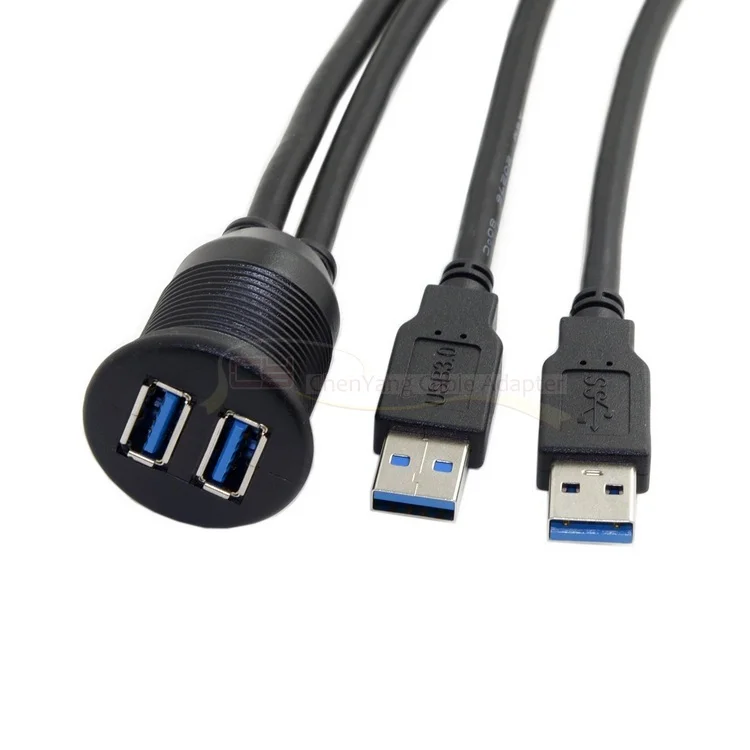 Adaptateur USB 3.0 S6 Étanche, Montage Encastré, Carte Prada, Port saupoudrer, Câble d'Extension Mâle à Femelle pour Voiture, Moto, Livraison Directe