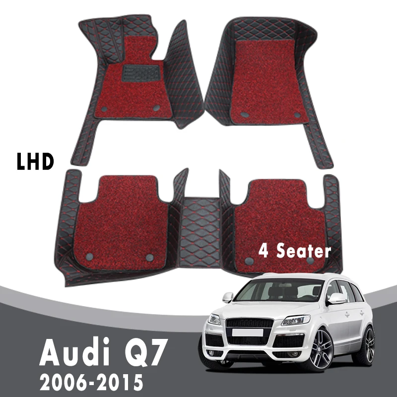 

Двухслойные коврики с проволочной петлей для Audi Q7 2015 2014 2013 2012 2011 2010 2009 2008 2007 2006 4-местные автомобильные коврики, аксессуары