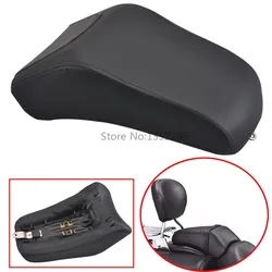 Motorcycle Cushion Rear Passenger Pillion Saddle Seat For Harley Davidson Softail Fat Boy FLSTF 2008-2014