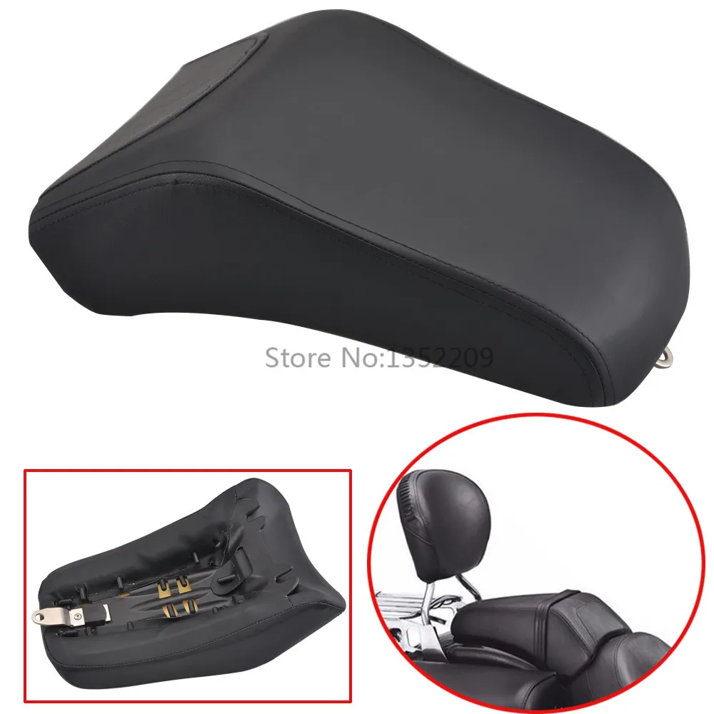 Motorcycle Cushion Rear Passenger Pillion Saddle Seat For Harley Davidson Softail Fat Boy FLSTF 2008-2014