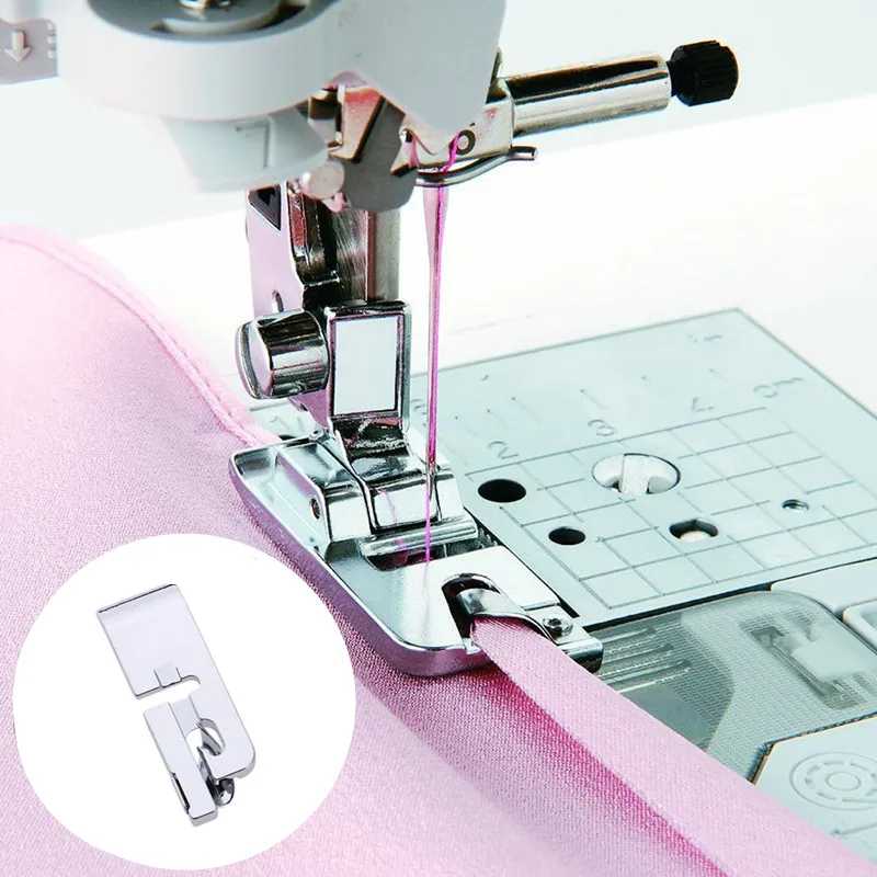 1Pc 3/4/6mm Domestic Sewing Machine Parts Narrow Rolled Hem Sewing Presser Foot For Brother Singer Sewing Accessories