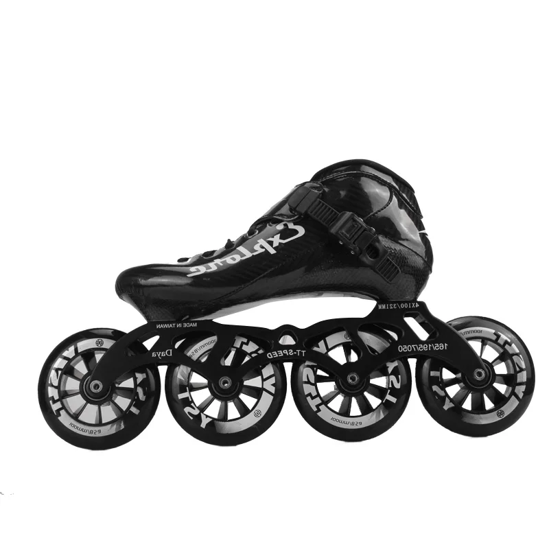 Speed Skates Professional Racing Children\'s 3-wheeled Skates Straight Row Large 4 Wheels Inline Roller Skating Shoes