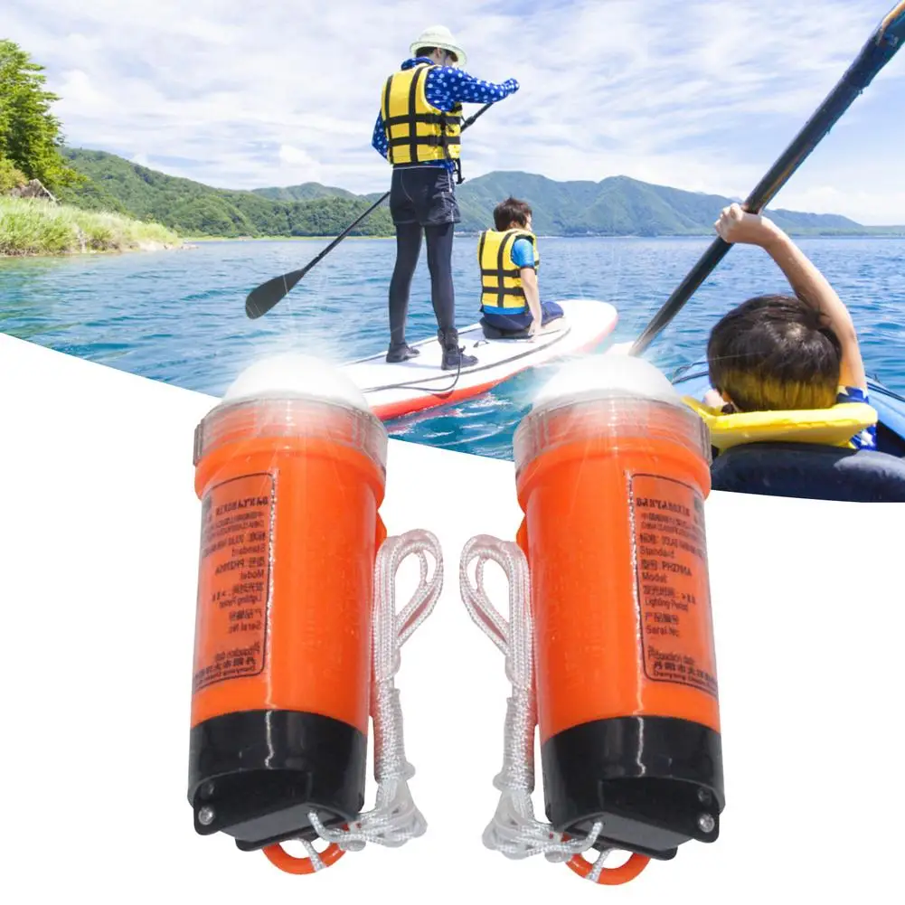 2pcs Boating Survival Flashlight Surfing Life Jacket LED Light Water Sports Self-Lighting Life Saving Vest Indicator Lights Lamp