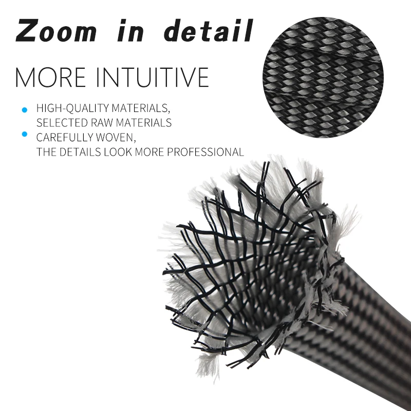 Nylon acolchoado Shock Absorber Net, Cabo de alimentação de áudio blindado, Cabo de sinal do cabo do altifalante, 20m