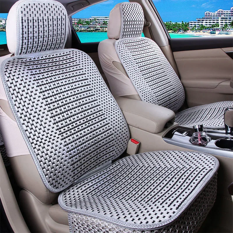 1PCS Car Seat Cover,Luxury Car Seat Cushion Hand-woven Ice Silk Car Seat Cover Summer Front Seat Universal Car Seat Cushion