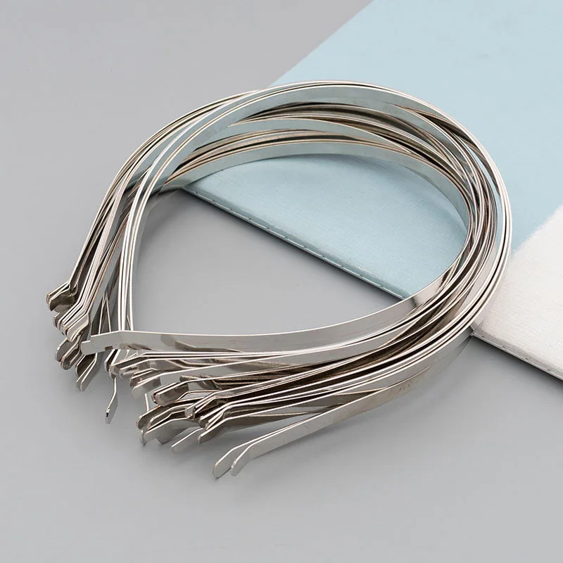 10pcs/lot Fashion Metal Blank Hairband Hairwear 3 4 5 6 7mm Width Handmade Women Decoration Hairbands DIY Hair Jewelry Findings