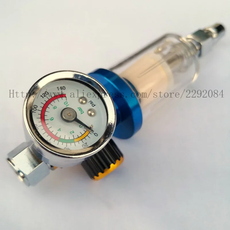 Scratch HVLP Spray Gun Air Regulator Gauge & In-line Water Trap Filter Tool spray gun regulator and Mini spray gun Air Filter