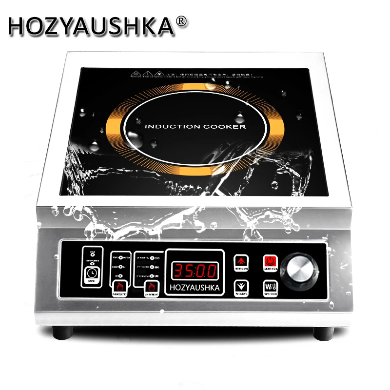 Induction cooker 3500W household high-power stainless steel flat button knob to stir-fry commercial HOZYAUSHKA