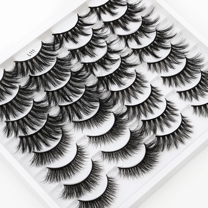 SHIDISHANGPIN 3/5/16 Pairs Dramatische 3D Nerz Wimpern Natürliche Falsche Wimpern Weiche Lange Gefälschte Wimpern Verlängerung Handgemachte Flauschigen Lash