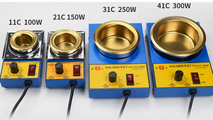 220V 100W Tin pot ID 38mm Tin capacity 0.25kg Adjustable Temperature Solder Pot Tin Stove Melting Furnace Desoldering Tools