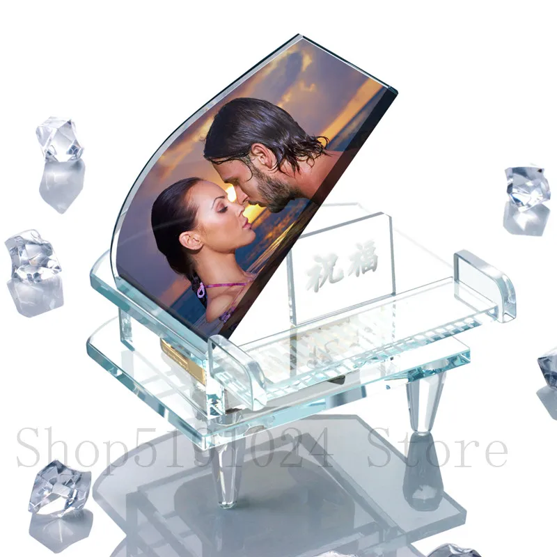 Imagem -03 - Ree Ree Shipping Ank Lank Sublimação Cristal Piano Álbum Decora a Caixa de Música Transferência Calor em Branco Material Novidades New Gift Novo Presente Peças Lote