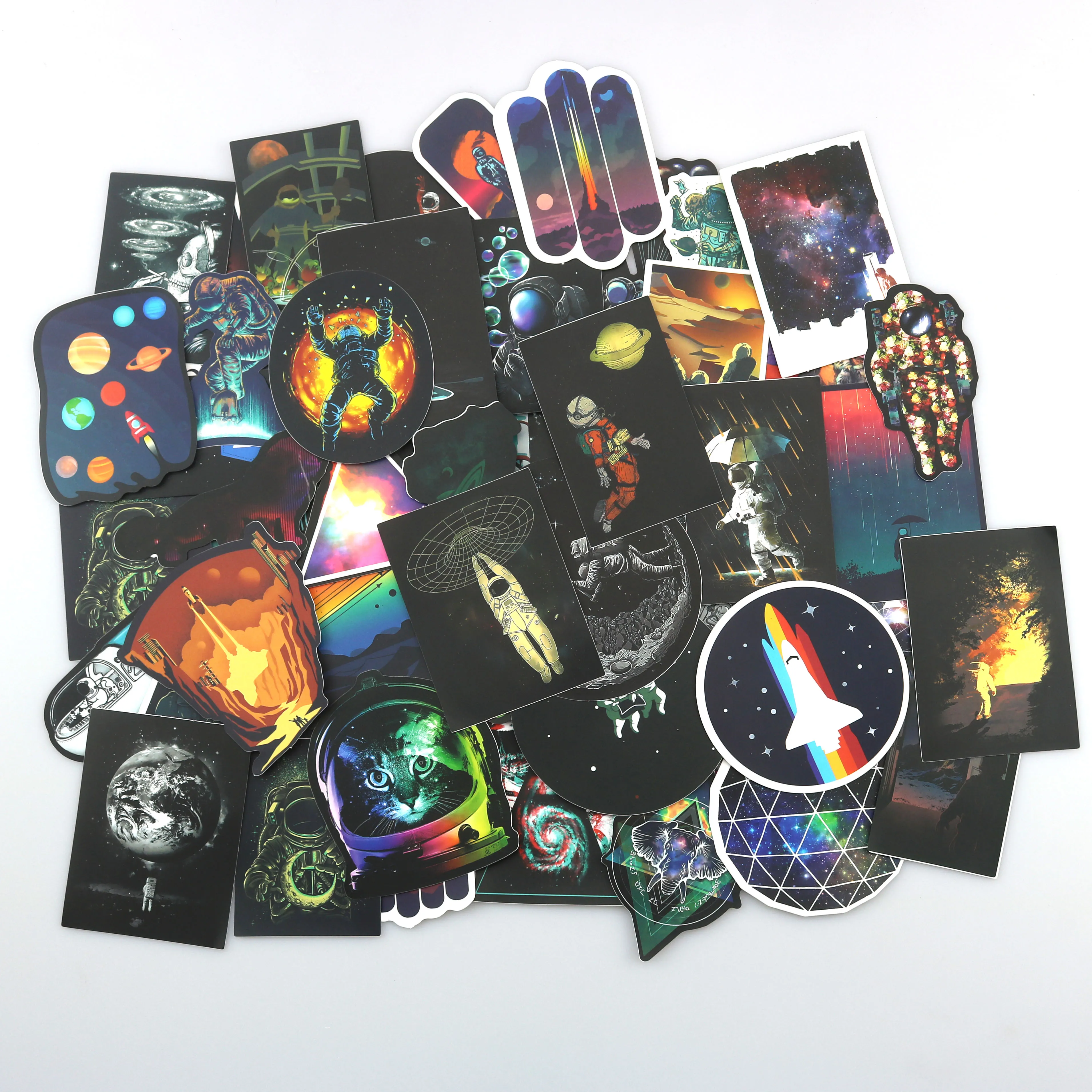 10/30/50/100pcs Outer Space Graffiti Stickers Laptop Bicycle Guitar Skateboard Sticker Kid DIY Graffiti Waterproof stickers Toy