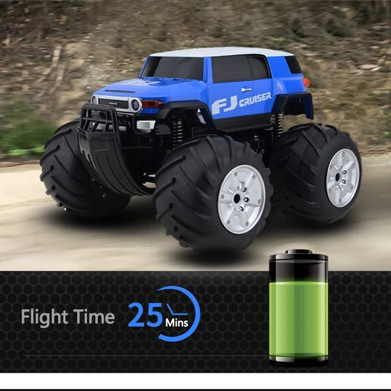 New RC Vehicles Amphibious RC Off Road Car IPX4 Waterproof Rubber Tires Blue Red Anti-Collision Anti-Fall 25 Minutes