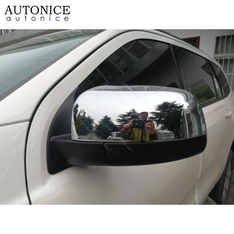 2pc Chrome Rear View Side Mirror Cover Trim for Ford Ranger Everest Endeavour 2015 2016 2017 2018 2019 2020