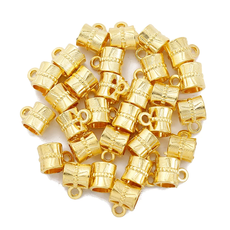 40 pcs 9 color Zinc Alloy Bead DIY European big hole metal connector Beads Fits Charm Bracelets Necklaces Pendants making