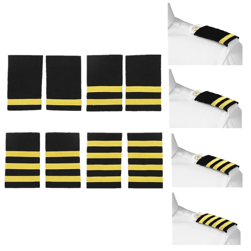 כתף קפטן עם פסים זהב, כתף אוויאטורית לטייסים מסורתית של חברת התעופה