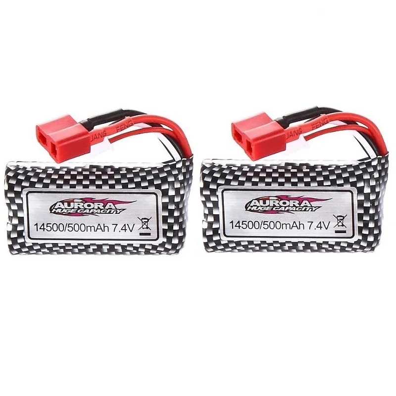 XLH/XINLEHONG 9145 Aigh Speed RC truck spare parts 7.4v 500mAh battery T Plug 2S 14500/7.4V USB charger